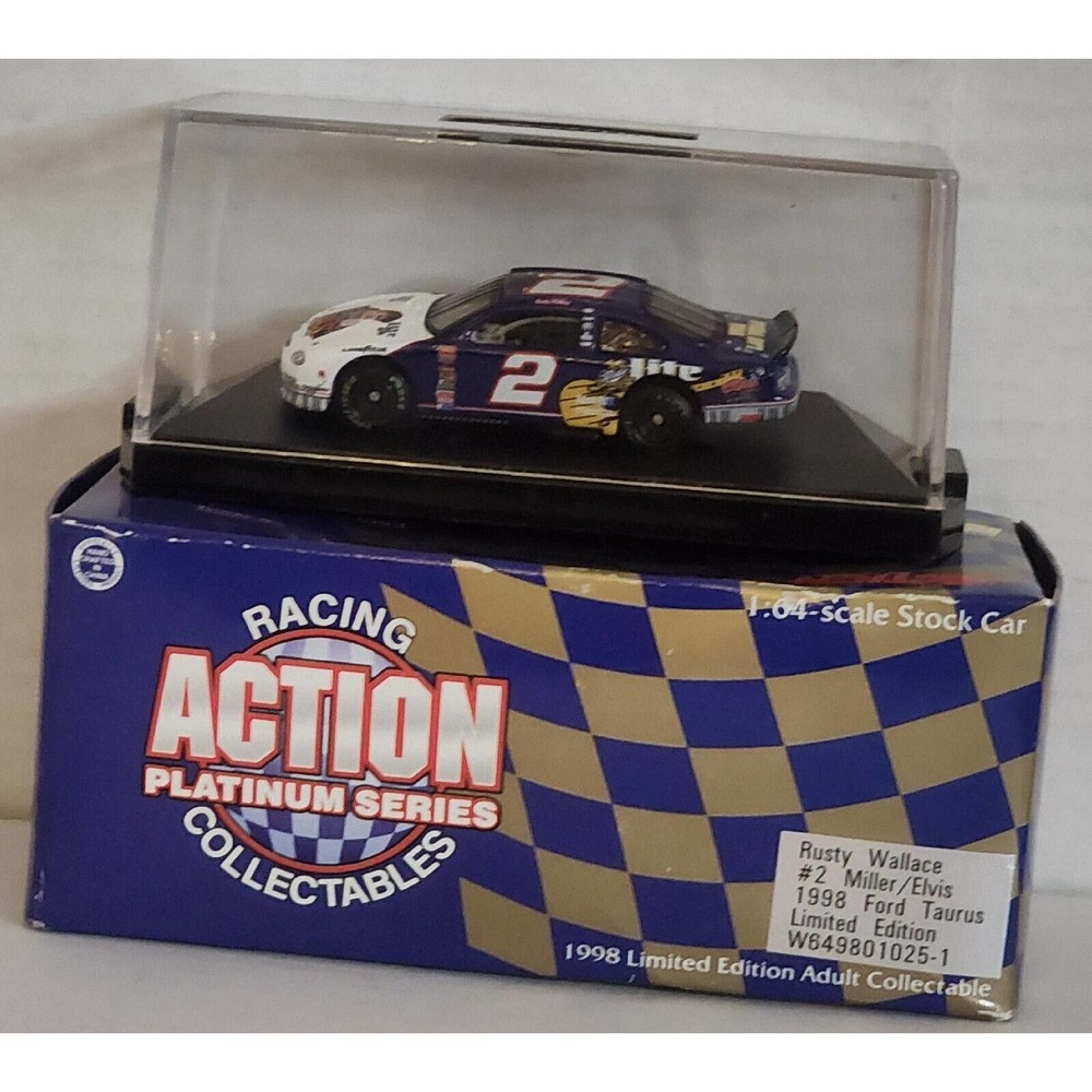 Rusty Wallace 1998 Miller Lite Elvis 1:64 Diecast New in Box Ford Taurus